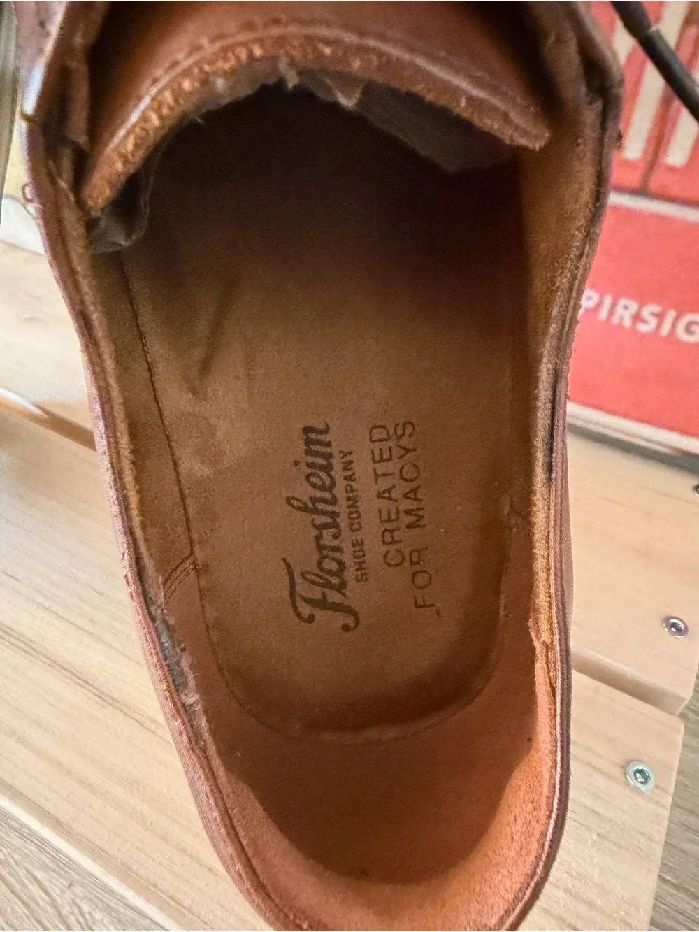 Florsheim Brown Leather Wingtip-Style Lace-Up Oxfords